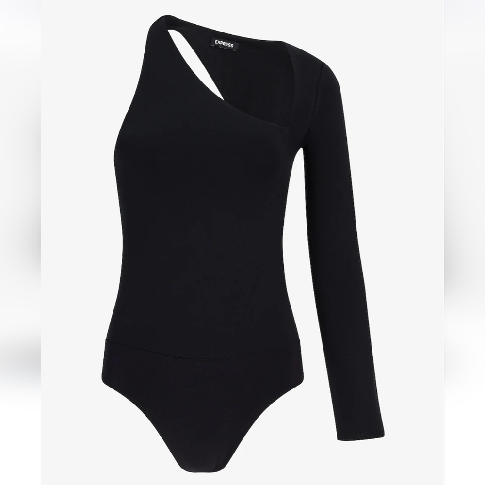 Express Black One-Shoulder Bodysuit Size XS